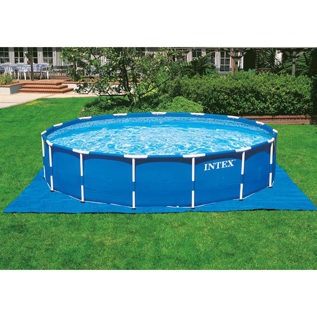 18ft x 48in Metal Frame Swimming Pool Set with Pump W7812