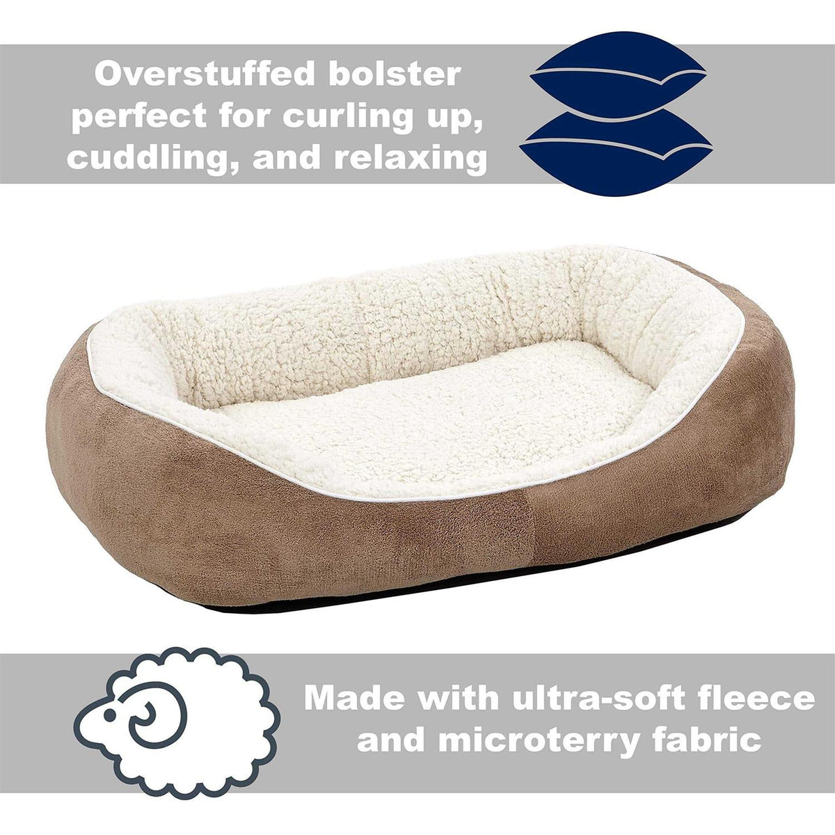 Medium Taupe Cuddle Bed V73828