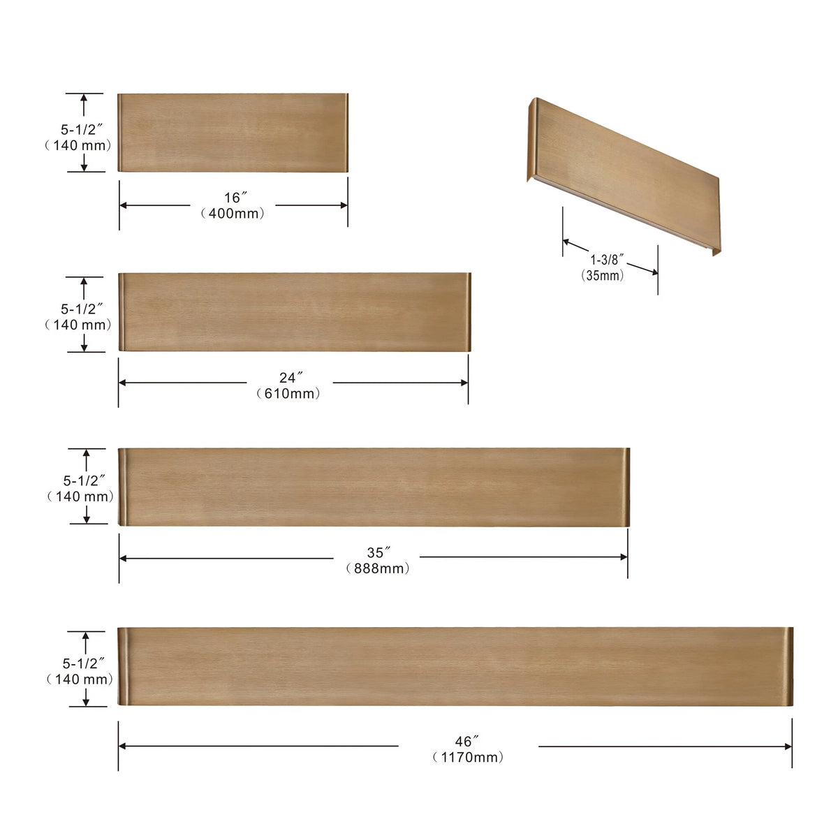 Gold LED Wall Sconce C854931
