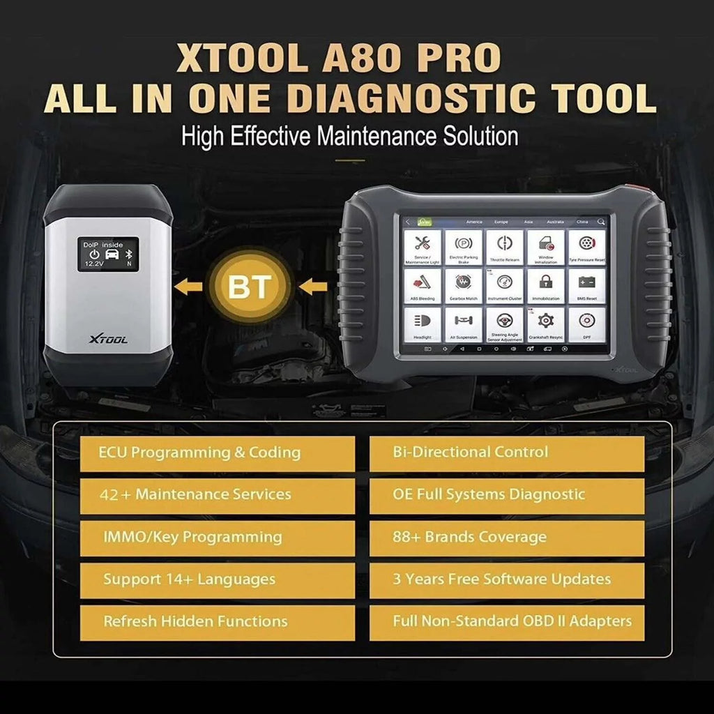 Automotive Diagnostic Scan Tool, Bi-Directional Bluetooth Car Scanner, 42 Services C9126