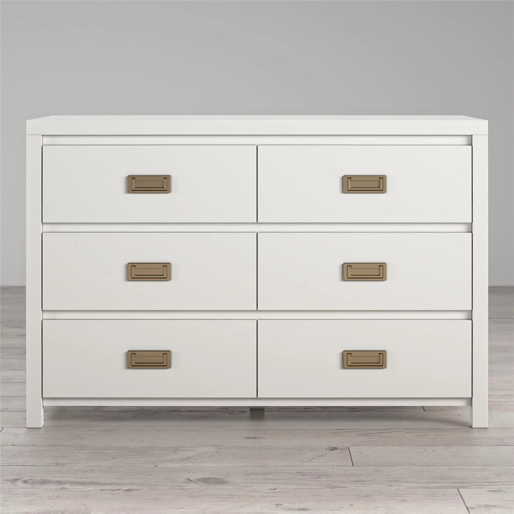 White 6 Drawer Kids' Dresser I698532
