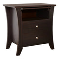 Wood 2-Drawer End Table with Tray in Espresso A162725