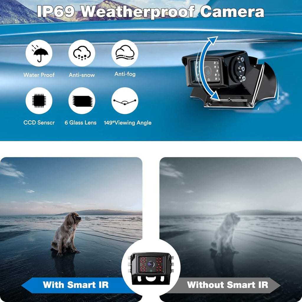 HD Wired Backup Camera System Kit with 7" LCD Monitor E75879