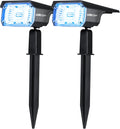 Solar Spot Lights Outdoor, IP65 Waterproof 40 LEDs, USB & Solar Powered, 2 Pack B437421
