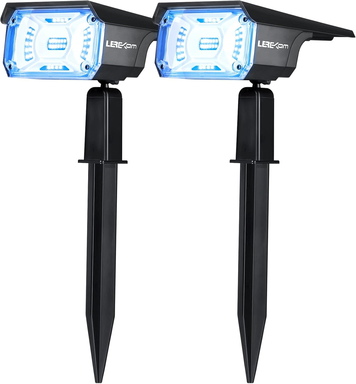 Solar Spot Lights Outdoor, IP65 Waterproof 40 LEDs, USB & Solar Powered, 2 Pack B437421