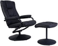 Gray PU Leather Recliner Chair with Ottoman S909400