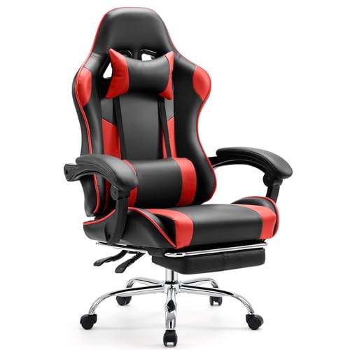 Ergonomic Computer Chair with Footrest and Lumbar Support W45341
