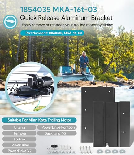 Black Aluminum Trolling Motor Quick Release Bracket Z9152