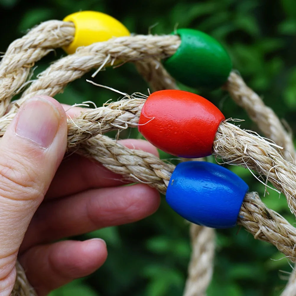 20 PCS Natural Rope Ring Toss Toy Carnival Game B692004