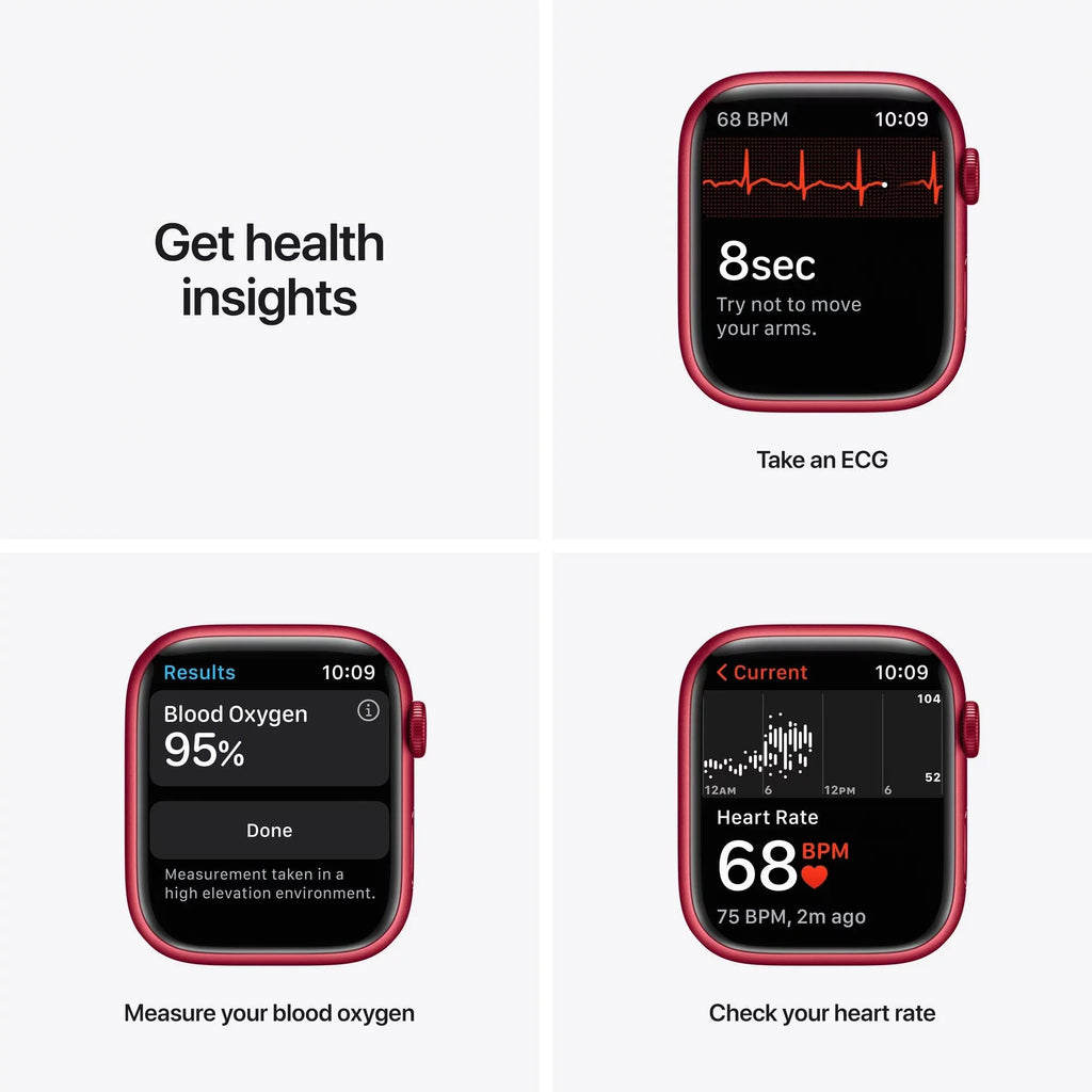 Red 45 mm Aluminum Case Smartwatch with Sport Band P6664