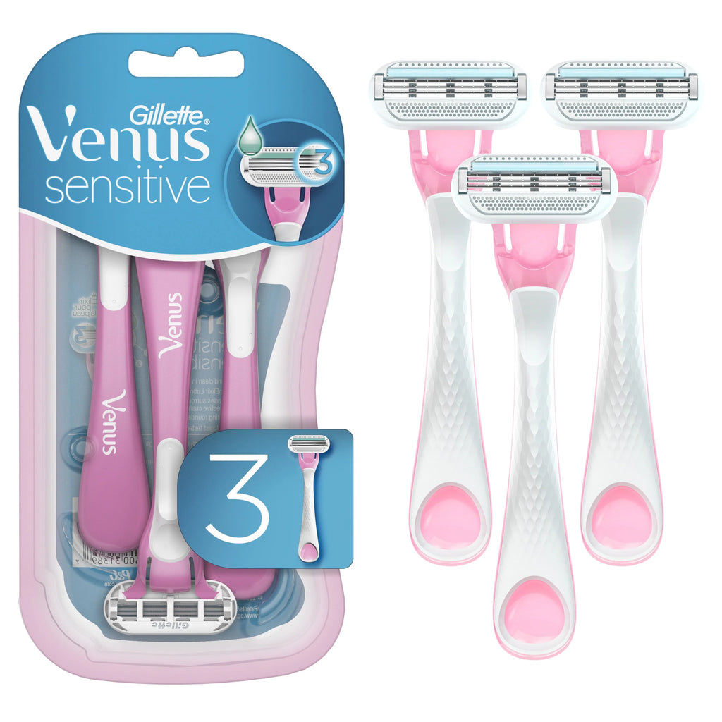Women's Disposable Razor, 3 Count, Pink U609