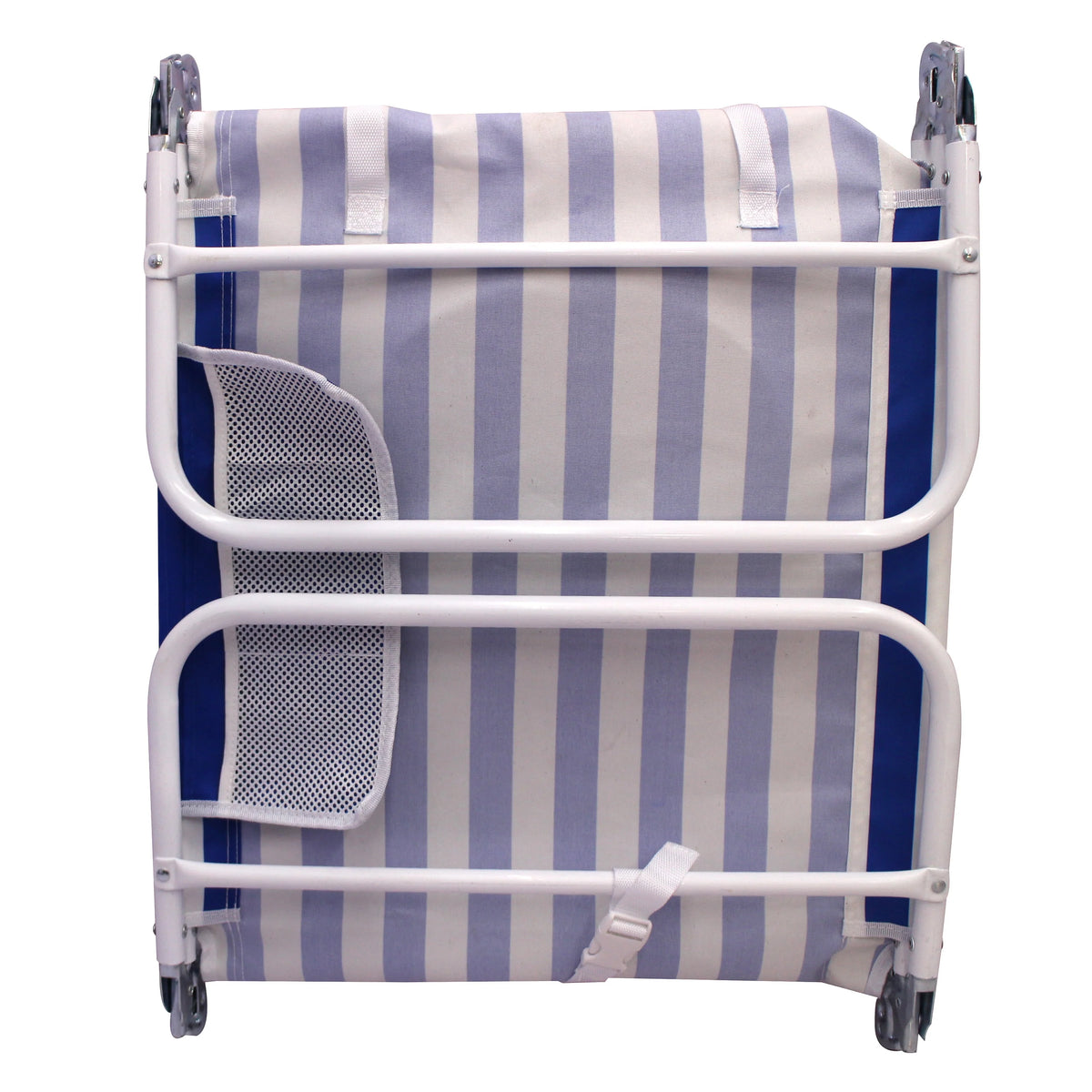 Blue & White Stripe Folding Beach Lounger 2-Pack O36174