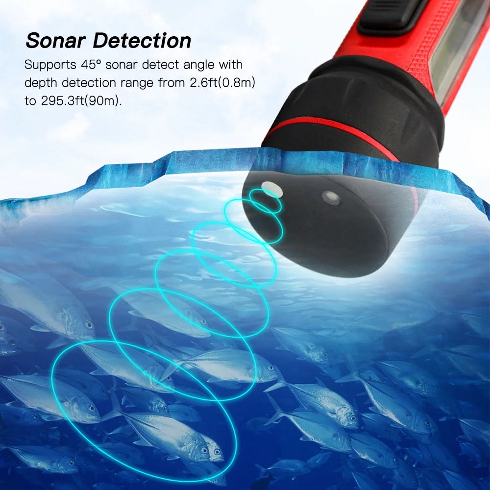 Sonar Ice Fishing Fishfinder with 0.8-90m Detection Depth Y27673