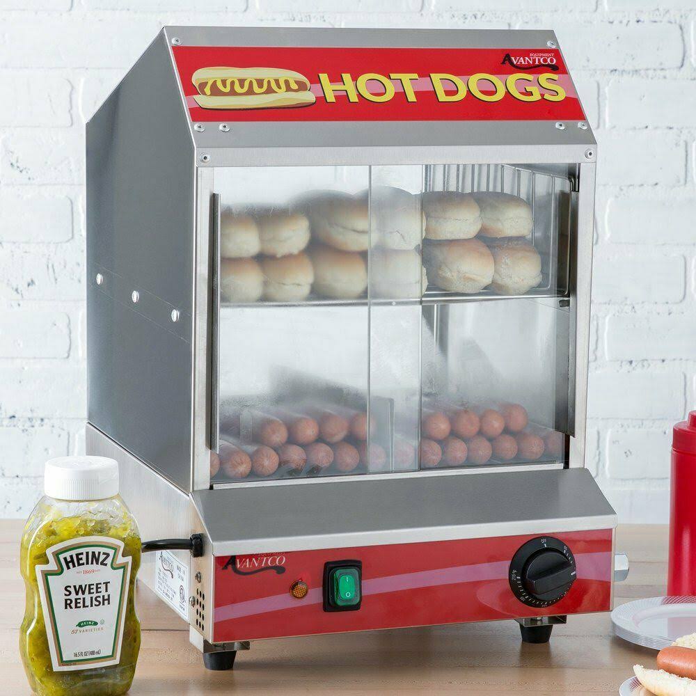 40 Bun Hot Dog Steamer Commercial Warmer Stand 120V C549