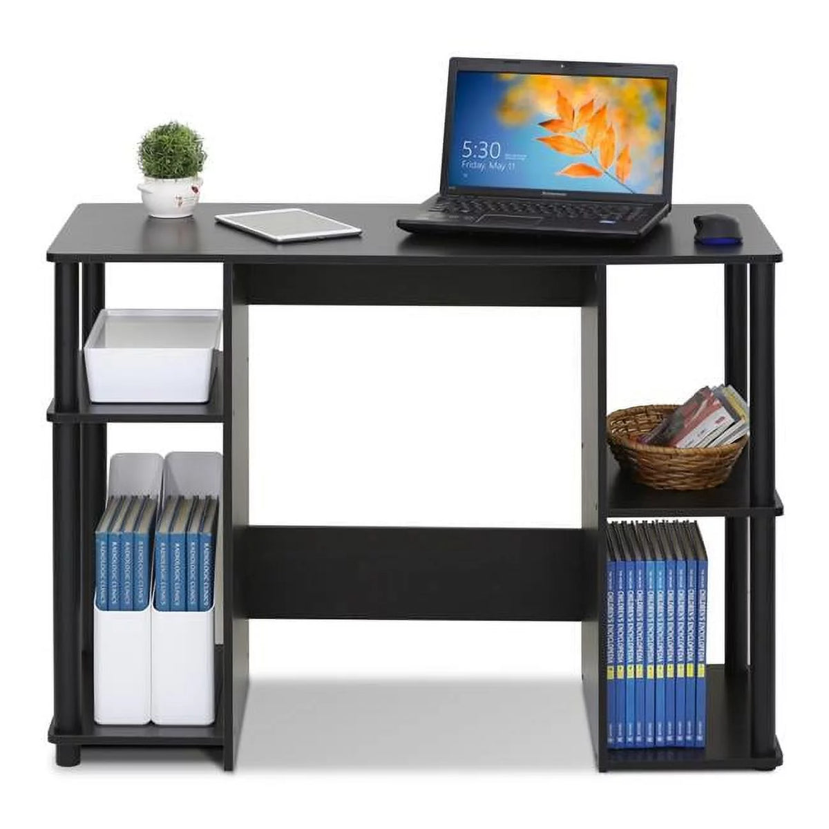 Compact Espresso Computer Desk H7816