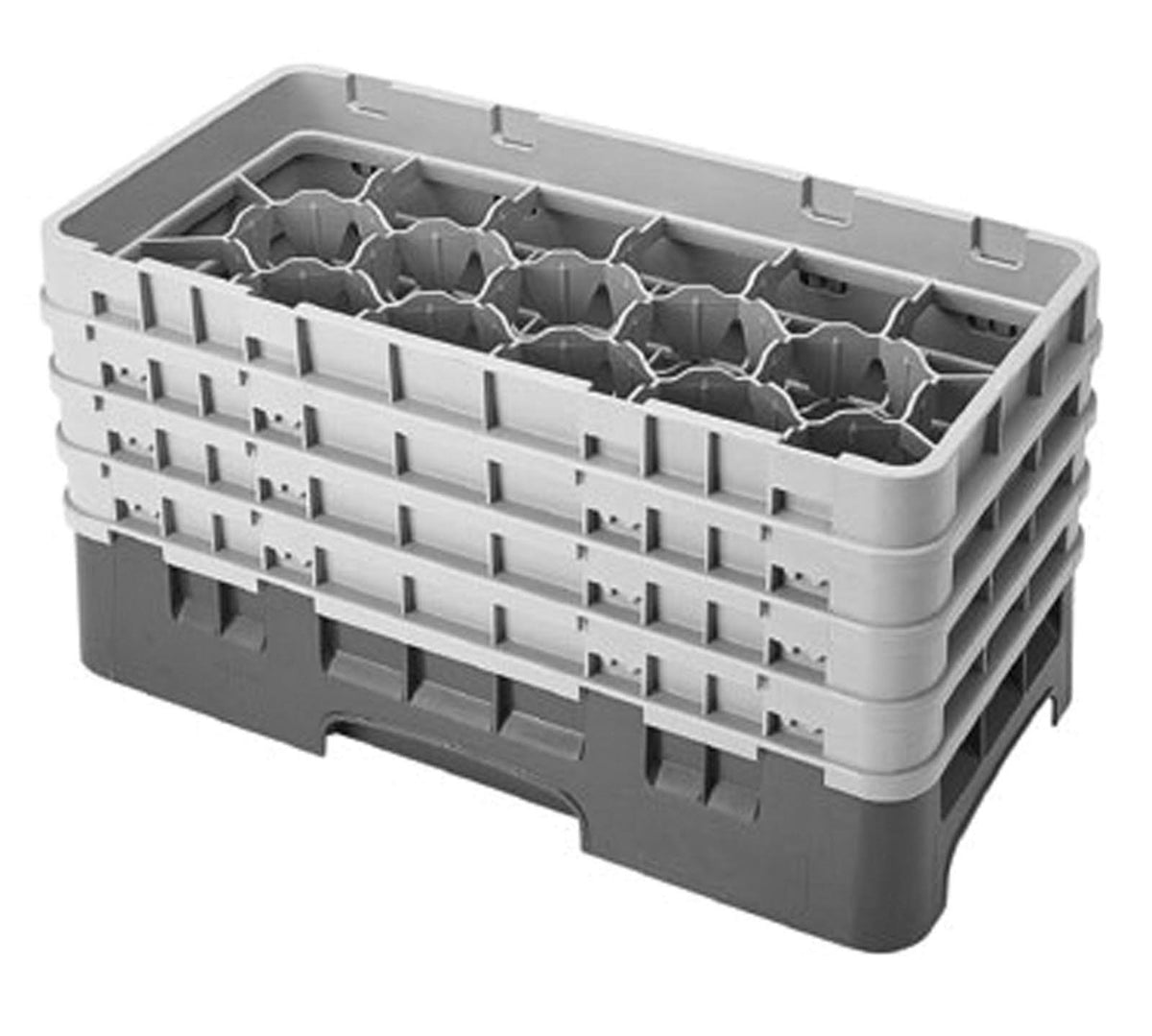 17 Compartment Half Size Glass Rack R778
