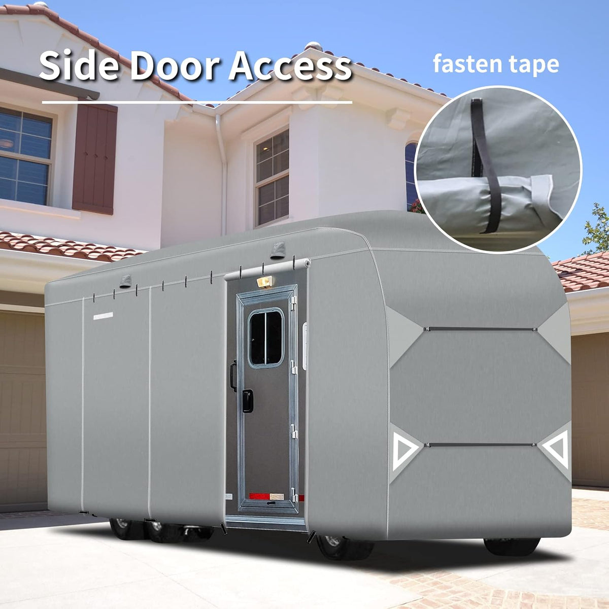 Class A RV Cover for 30-33’ with Side Door Access U824