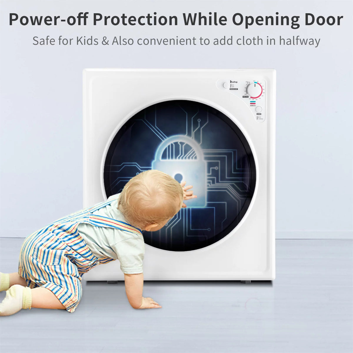White 2.6 cu ft Compact Electric Dryer Q8636
