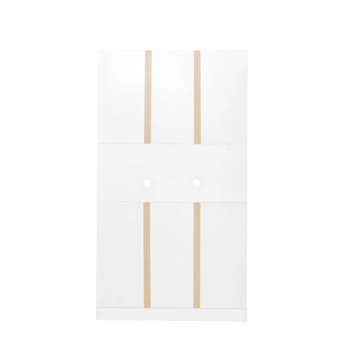 70.87" Tall White Wardrobe with 6 Doors, 1 Shelf and 1 Drawer P5502