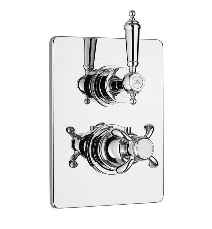 Chrome Thermostatic Valve with 2 Way Diverter Volume Control R509242