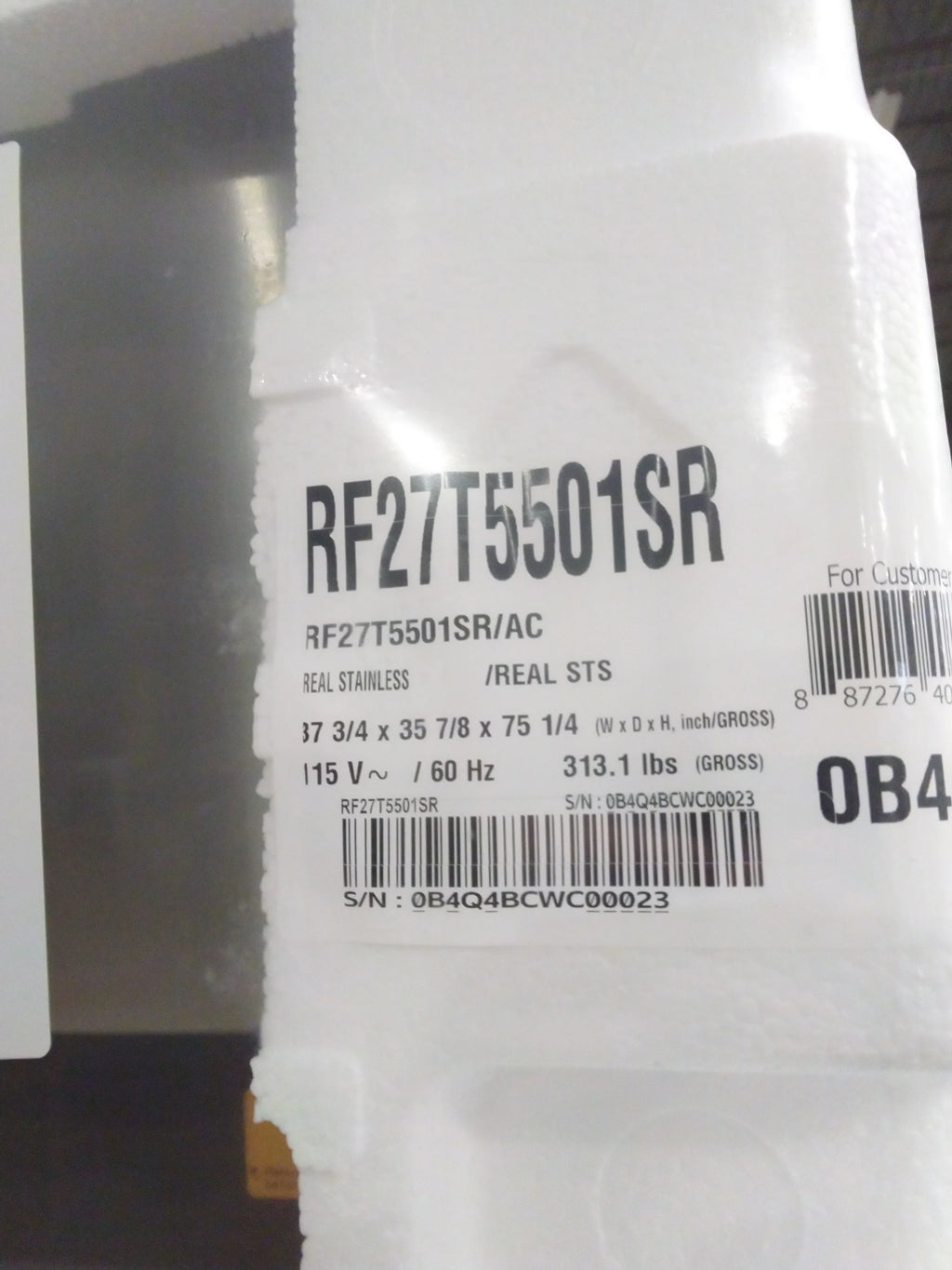 26.5 CUFT SS FD J2467