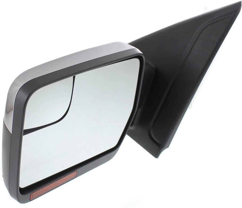 Left Driver Side Heated Mirror with Blind Spot Signal Light Chrome S510
