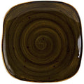 Brown Walnut Square Plate Y9921