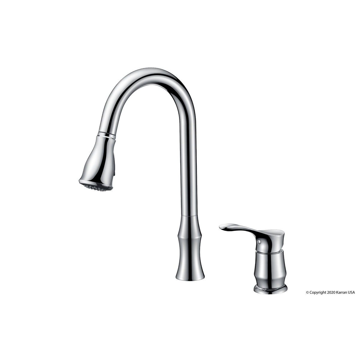 Chrome Single-Handle Pull-Down Sprayer Kitchen Faucet D844
