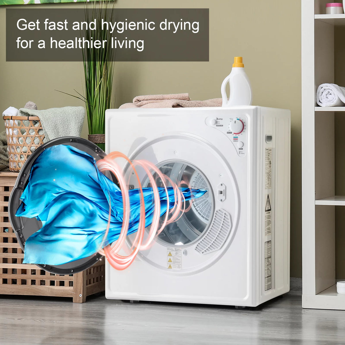 White 2.6 cu ft Compact Electric Dryer Q8636