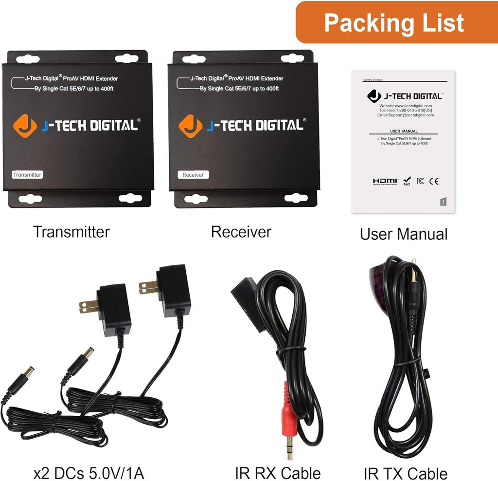HDMI Extender Over Single Cat5e/6/7 Cable Full HD 1080p M321