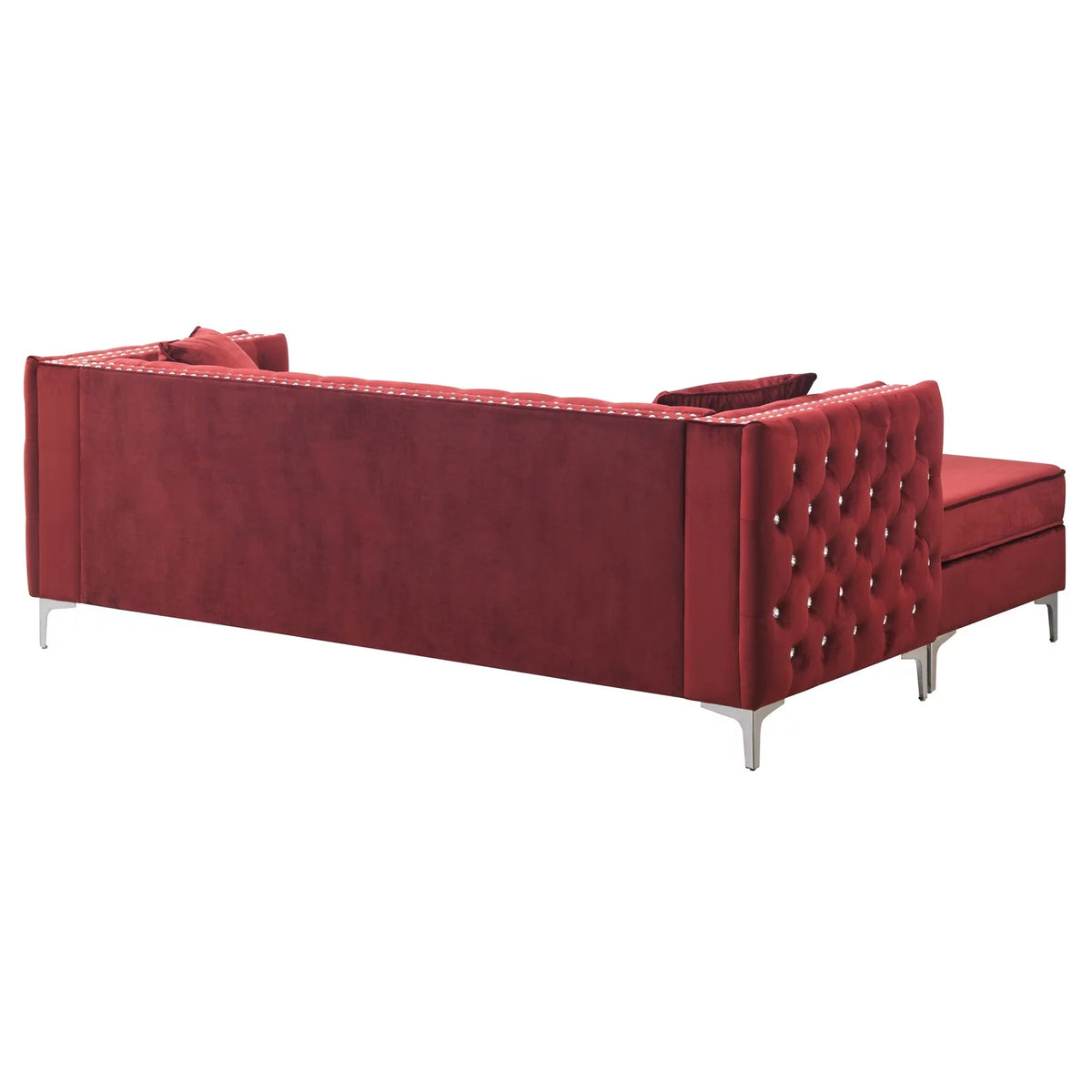 Burgundy Sofa Chaise D63801