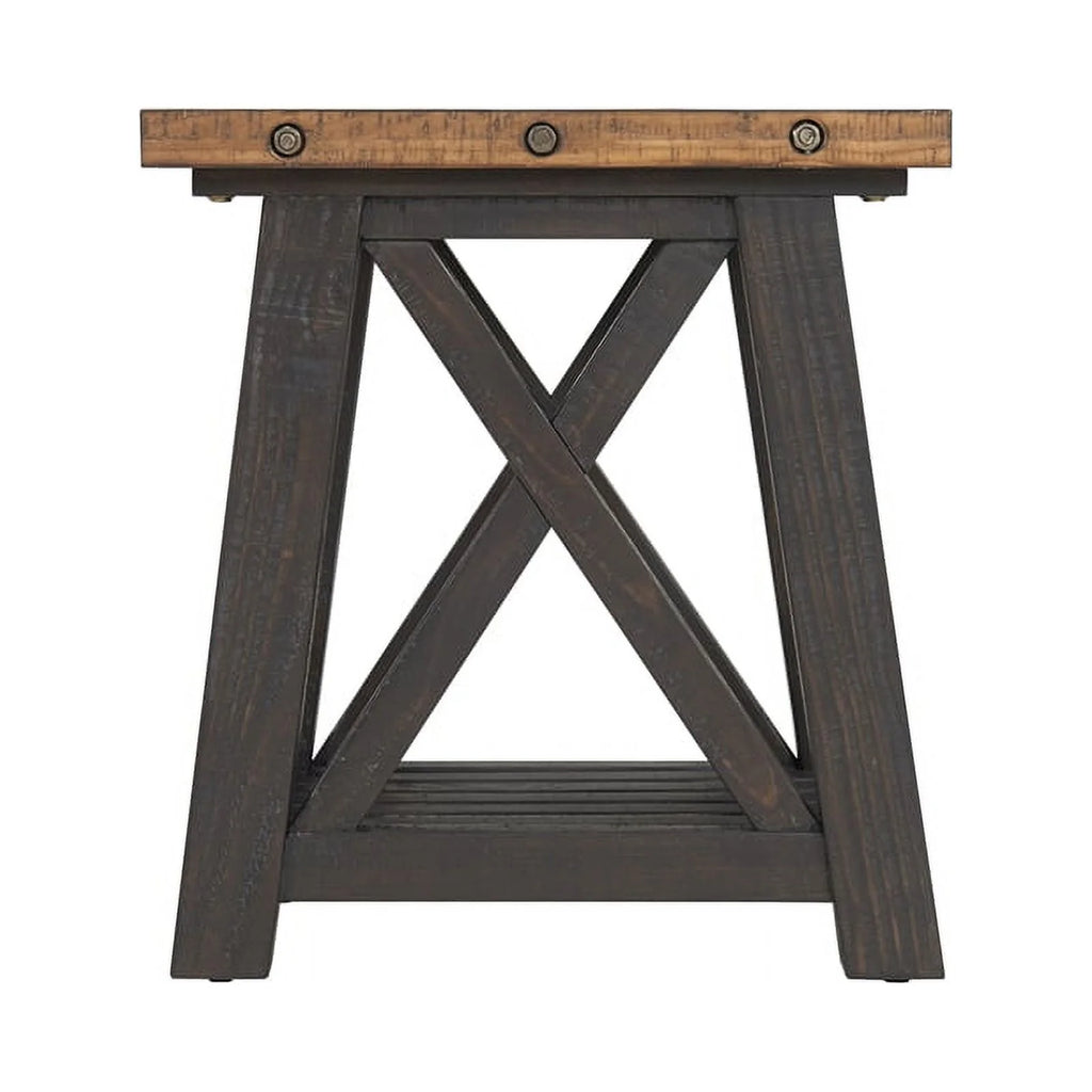 Black Solid Wood End Table Set of 2 W213