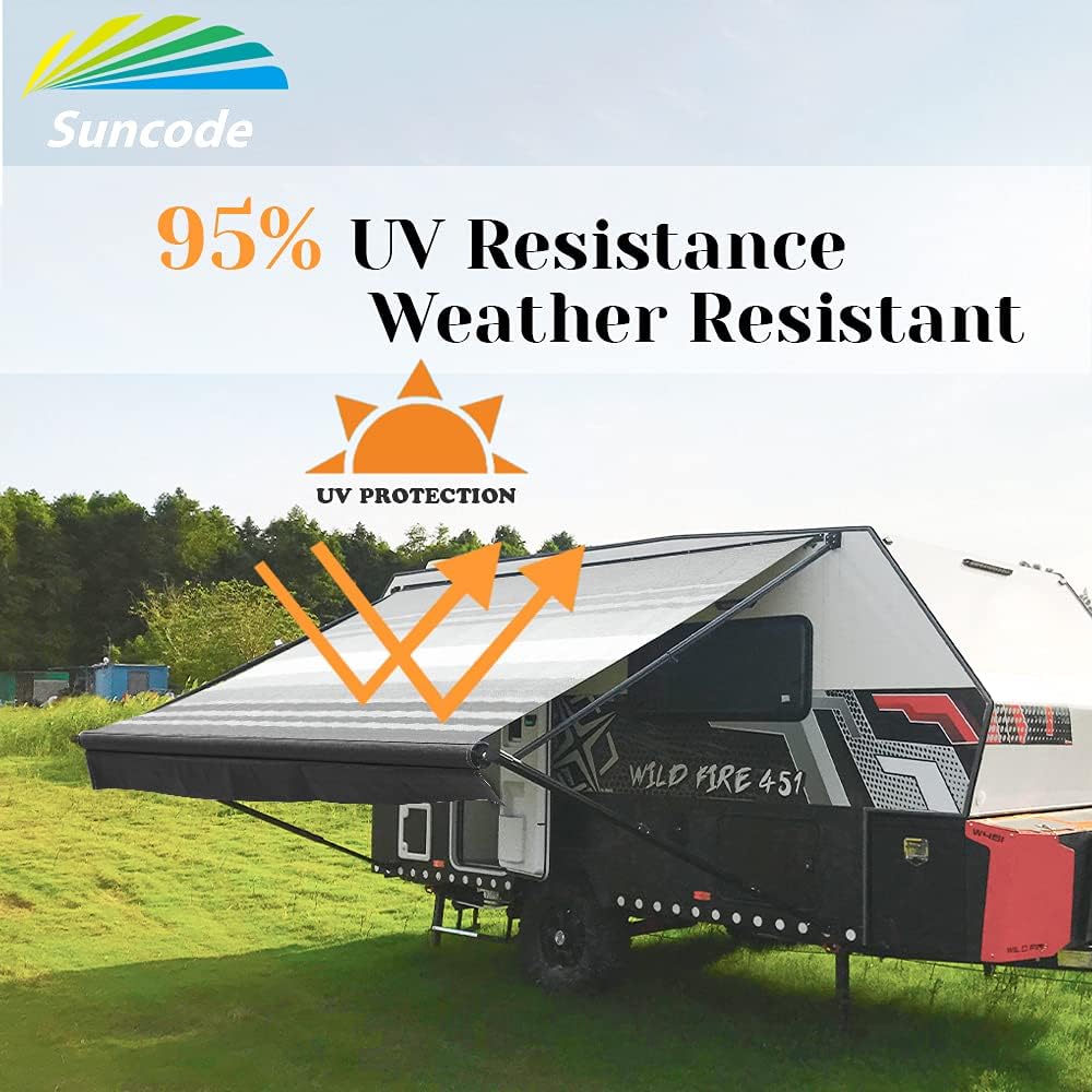 10 Feet Black Vinyl RV Awning Replacement W3786