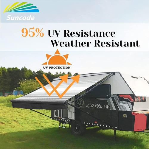 10 Feet Black Vinyl RV Awning Replacement W3786