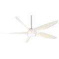Brushed Nickel White LED Ceiling Fan H210817