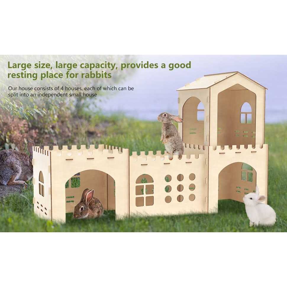 Extra Large Wooden Rabbit Hutch V60841