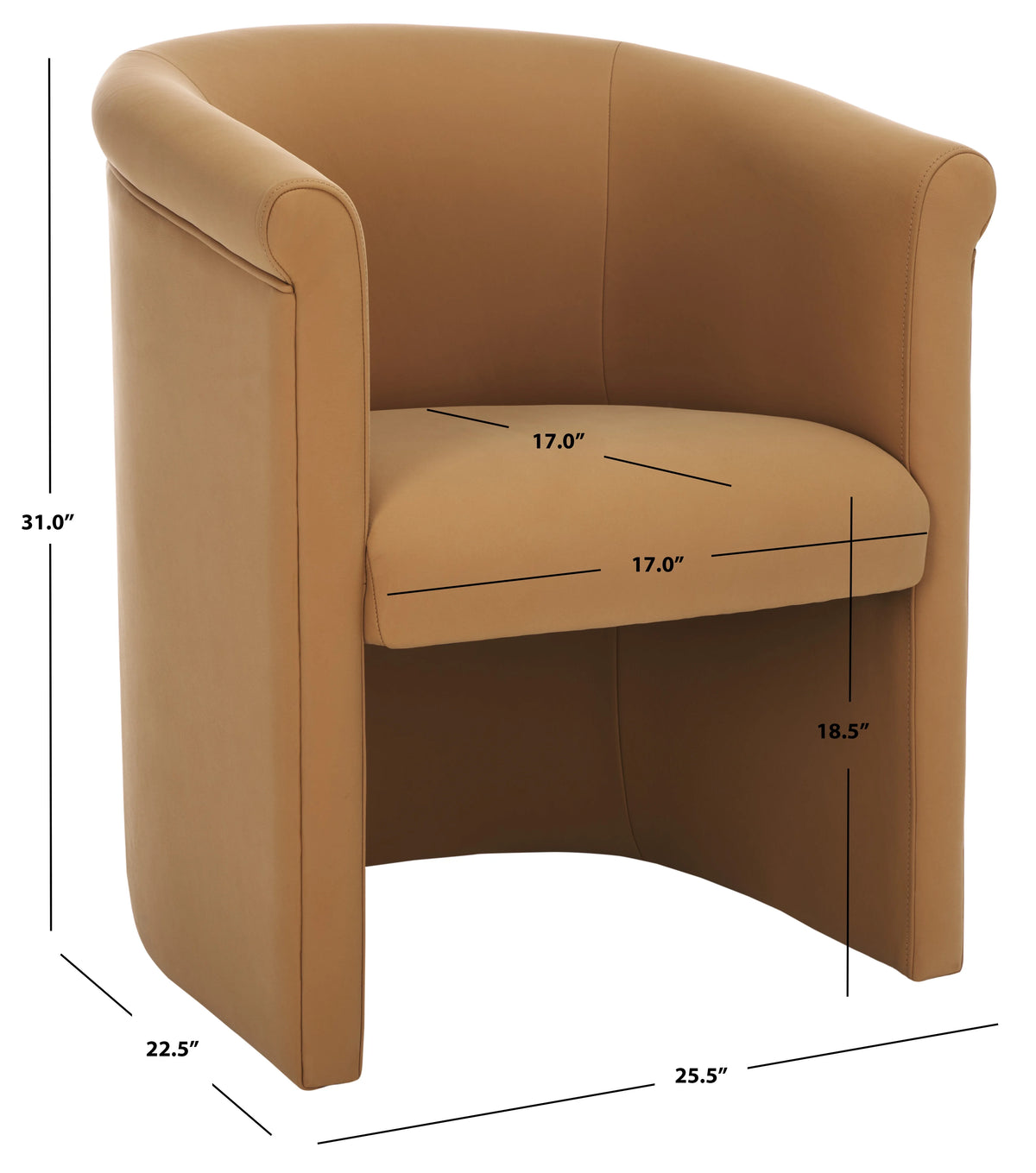 Brown Genuine Leather Dining Chair N335146
