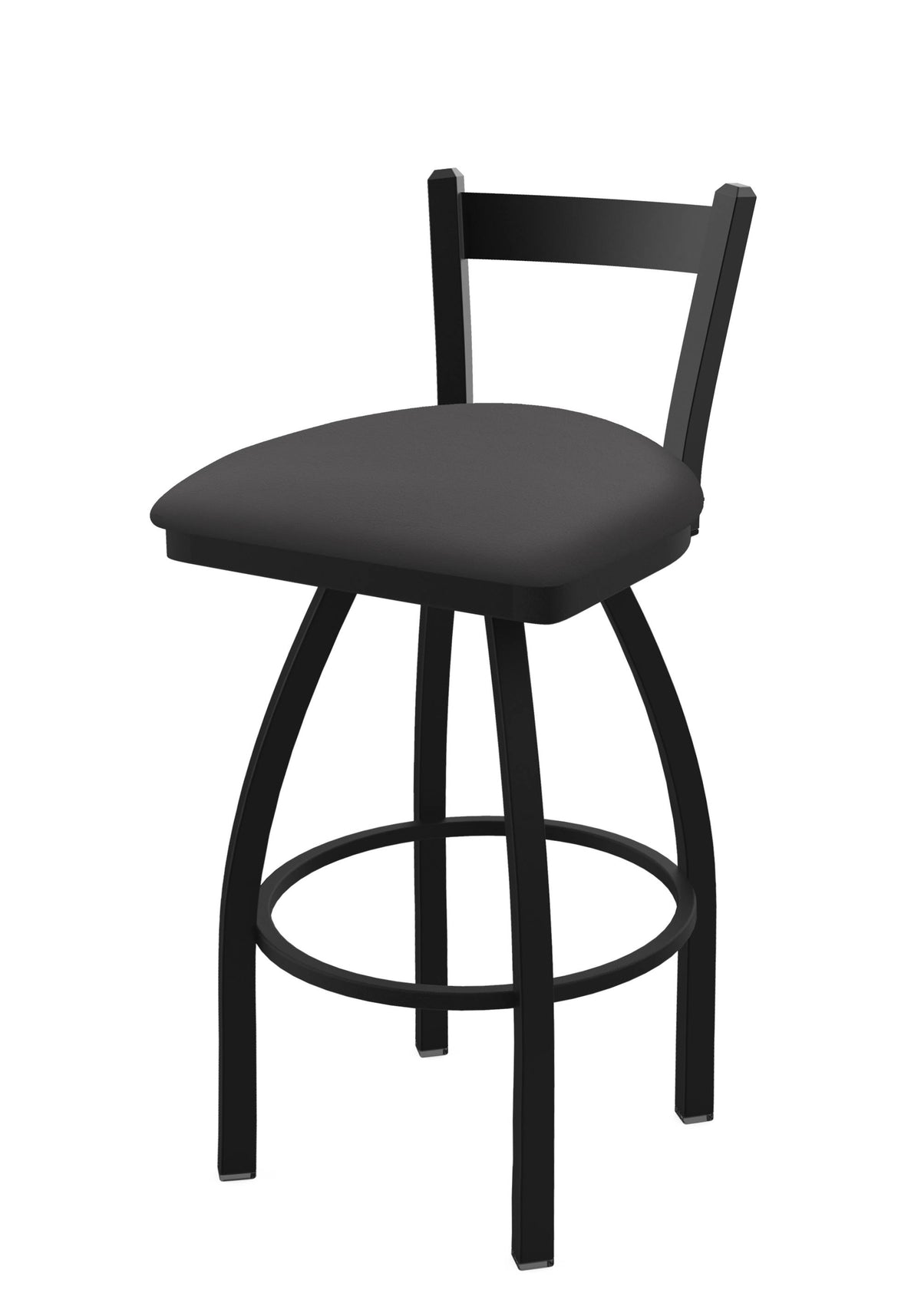 30 inch Low Back Swivel Bar Stool with Black Wrinkle Finish Y273649