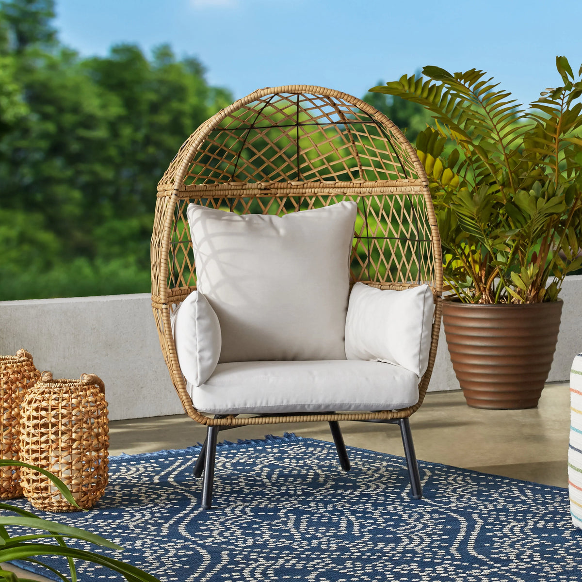 Outdoor Wicker Kid's Egg Chair P6618