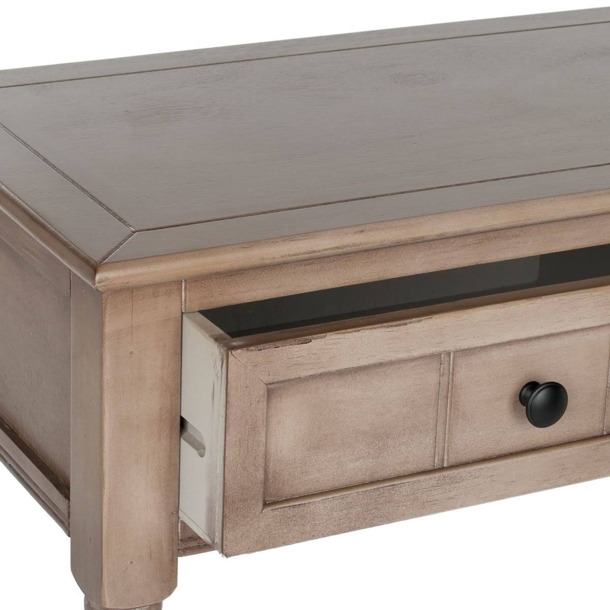 2 Drawer Distressed Cream Console T342