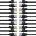 20-Pack Cat6 Patch Cable 7 Feet Black H874