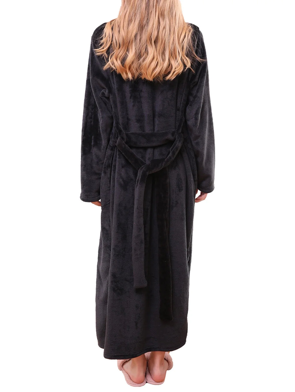 Maxi Length Soft Robe Pajama with Waist Tie S287