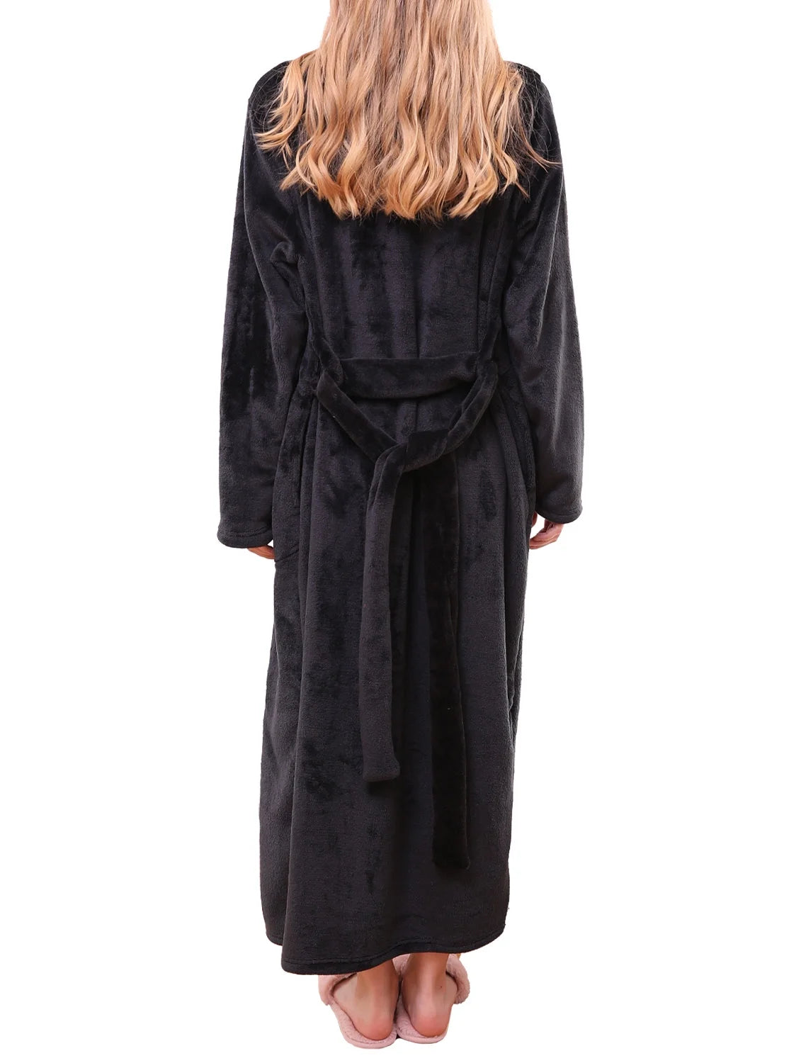 Maxi Length Soft Robe Pajama with Waist Tie S287