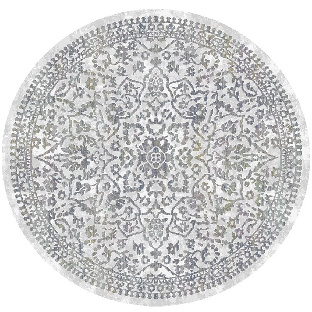 Traditional Round Area Rug D7419