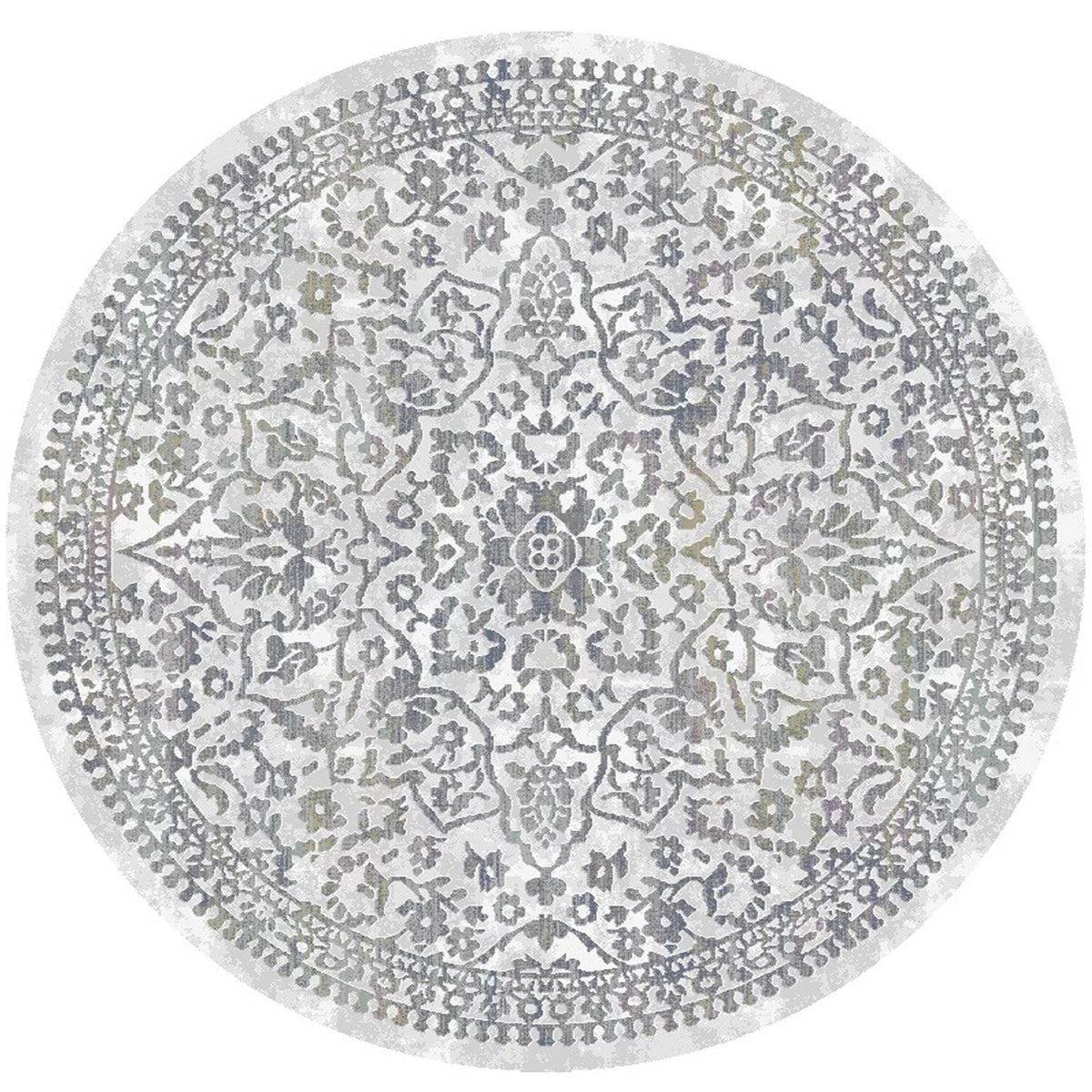 Traditional Round Area Rug D7419