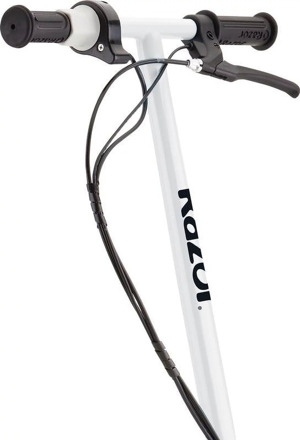 White Electric Scooter with 8" Pneumatic Front Tire C15936