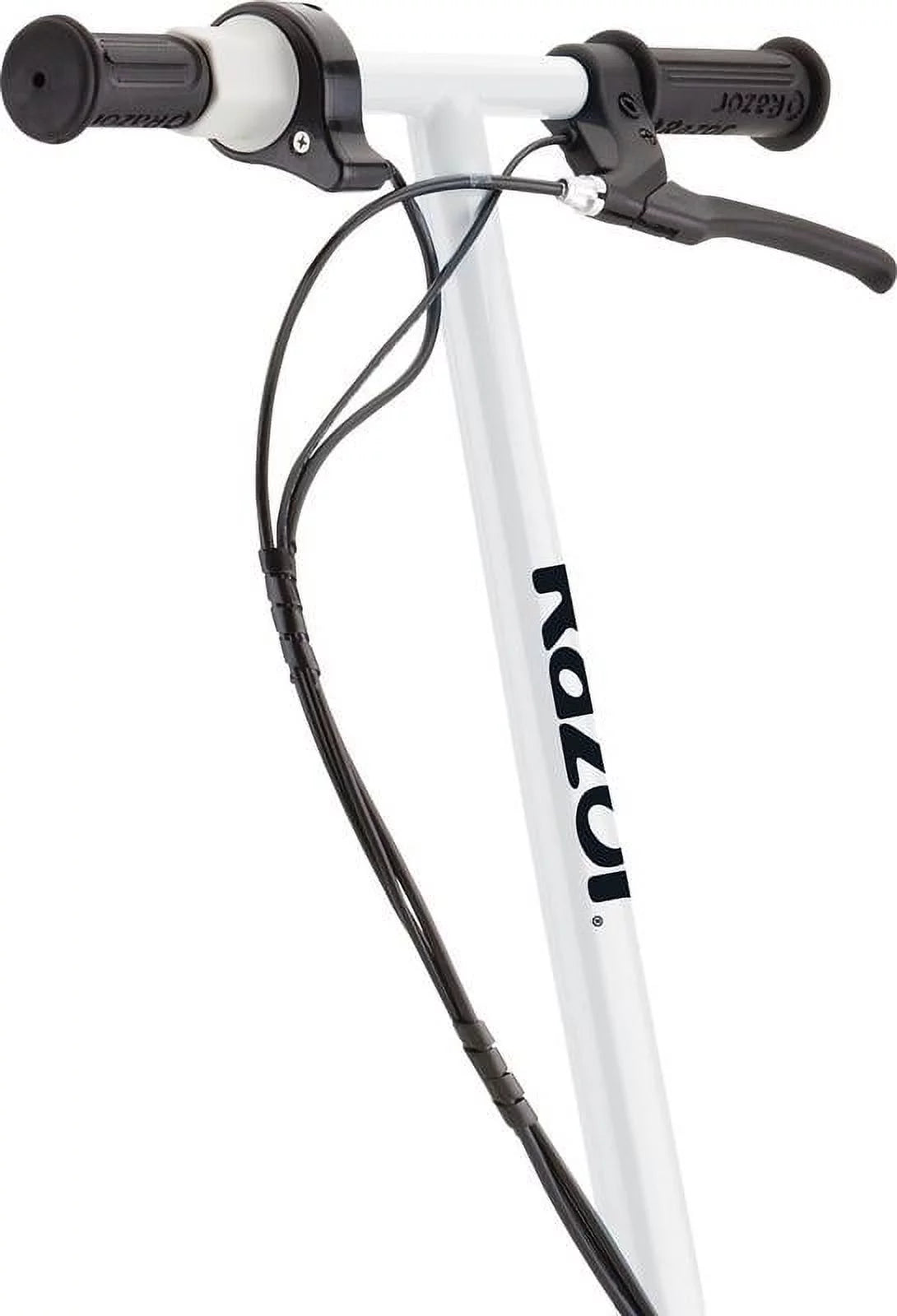 White Electric Scooter with 8" Pneumatic Front Tire C15936