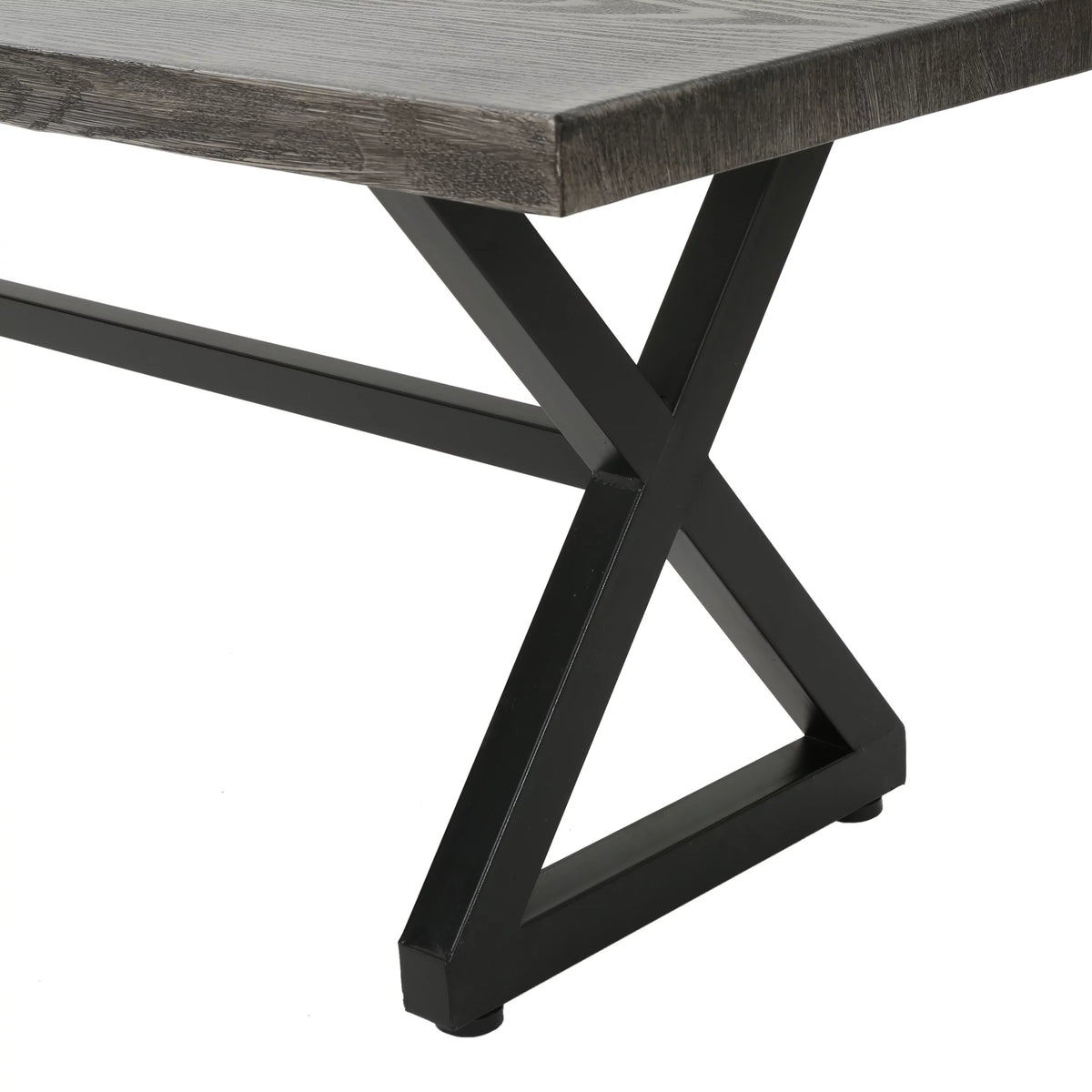 Gray Outdoor Aluminum Dining Bench W791516