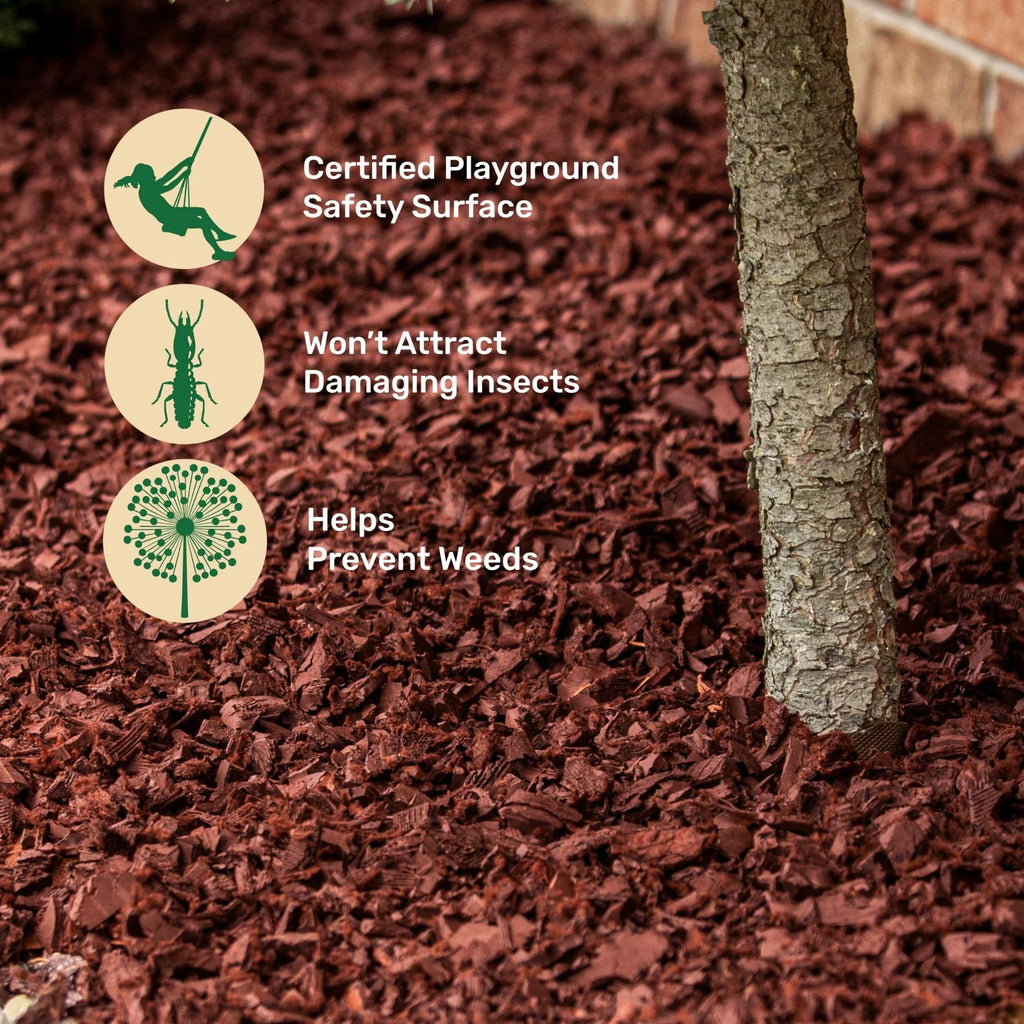 Red Rubber Mulch 75 cu ft S743064