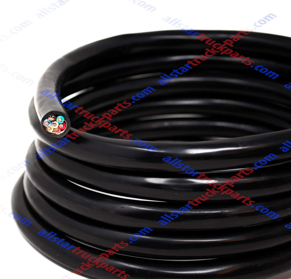 Heavy Duty 14 Gauge 7 Way Conductor Wire RV Trailer Cable Cord Insulated Copper (50 FT ROLL) T185316